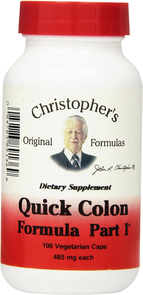 Dr. Christopher's - Quick Colon Part 1 - 100 Vegetarian Capsules (485 mg each)