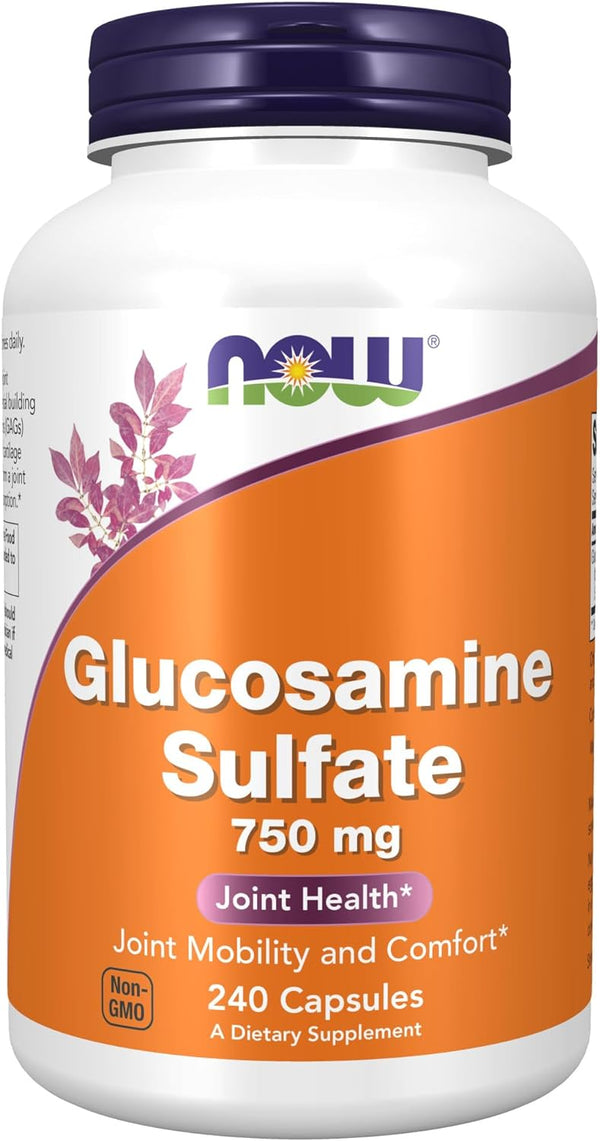 NOW Supplements, Glucosamine Sulfate 750 mg, with UL Dietary Supplement Certification, 240 Veg Capsules