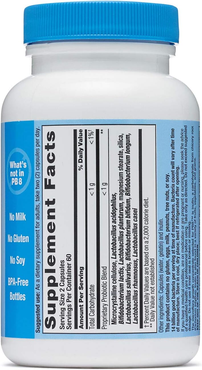 Nutrition Now PB 8 Probiotic Acidophilus 14 Billion Capsules (120 Capsule)