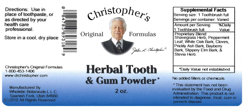 Christopher's Original Formulas Herbal Tooth and Gum Powder