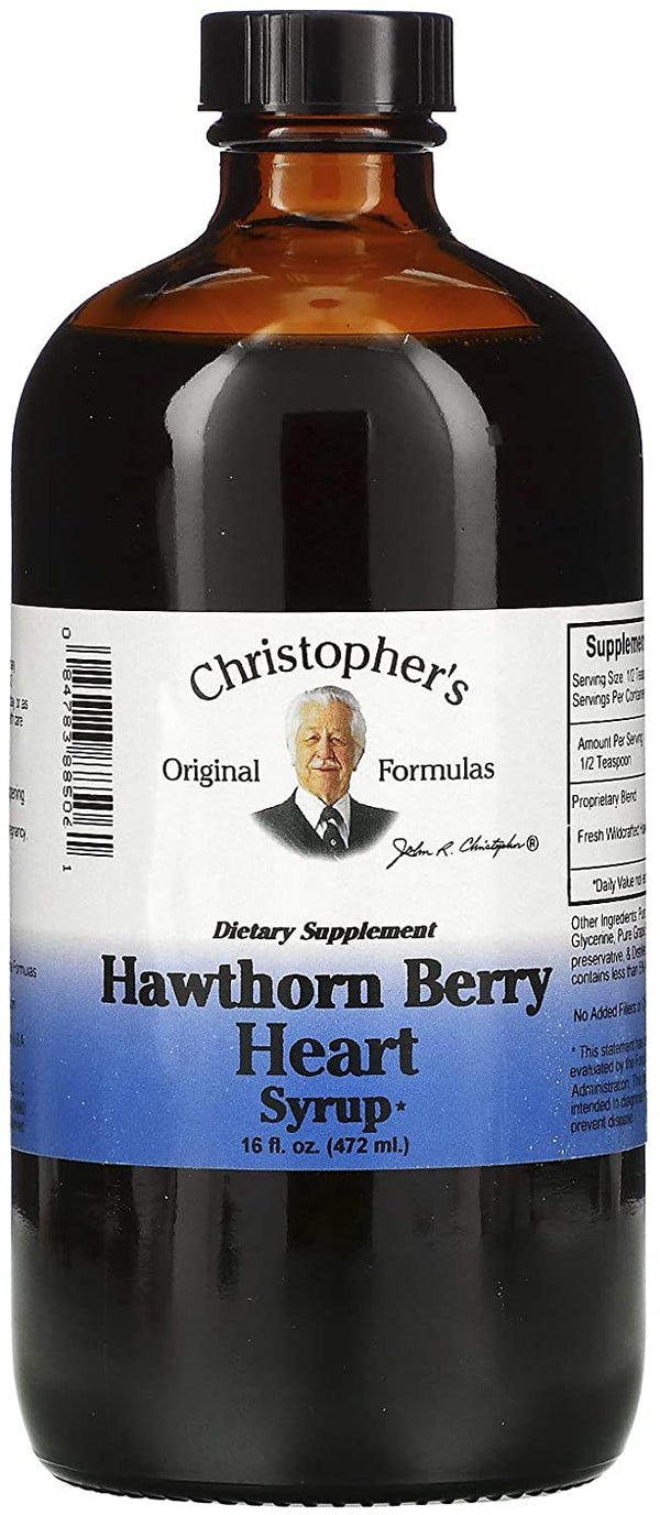 Christopher's Original Formulas Nourish Hawthorn Berry Heart Syrup 16 Oz