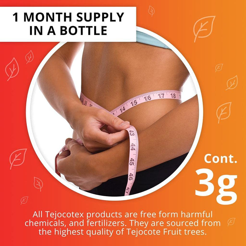 Tejocotex Raiz de Tejocote Root Supplement 100% Pure Authentic Money Back Guaranteed Same as Leading Brand All Natural Weight Loss Supplement Mexico Tejocote - 30 Day Supply