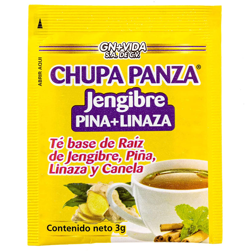 Tea CHUPA Panza, Tea Based ONGINGER Root, PINNEAPPLE, Flaxseed & Cinnamon (30 Tea Bags