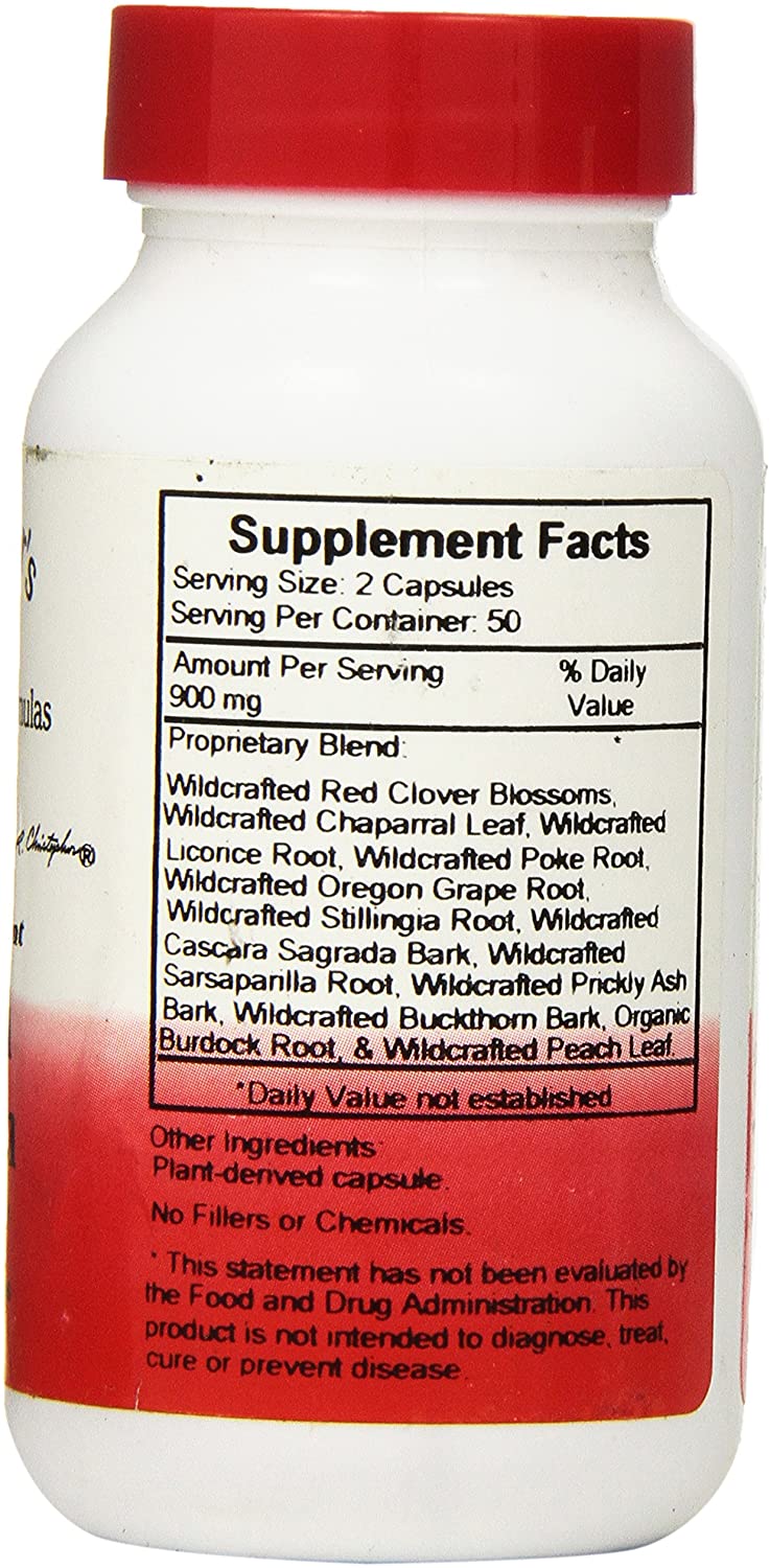 Dr. Christopher Blood Stream Formula 100 vegetarian caps, 450 mg