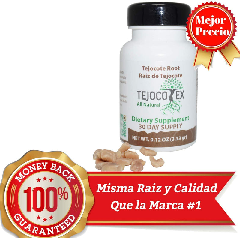 Tejocotex Raiz de Tejocote Root Supplement 100% Pure Authentic Money Back Guaranteed Same as Leading Brand All Natural Weight Loss Supplement Mexico Tejocote - 30 Day Supply
